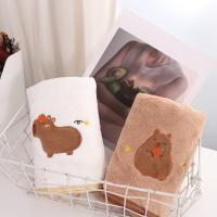 Toalla suave con diseño de capibara, toalla de baño más gruesa súper absorbente, bonita toalla facial Kawaii para baño - details 6