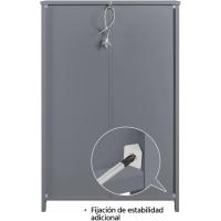 Armario de Baño de Madera Ajustable con Cajón y Estante Diseño de Doble Puerta para Sala de Estar Entrada Blanca Almacenamiento de Cocina Multiusos - details 42