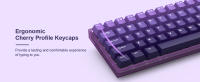 Teclas PBT de doble disparo para Gaming, teclas de perfil púrpura para Cherry Gateron MX switch, Teclado mecánico para jugadores, 132 teclas - details 2