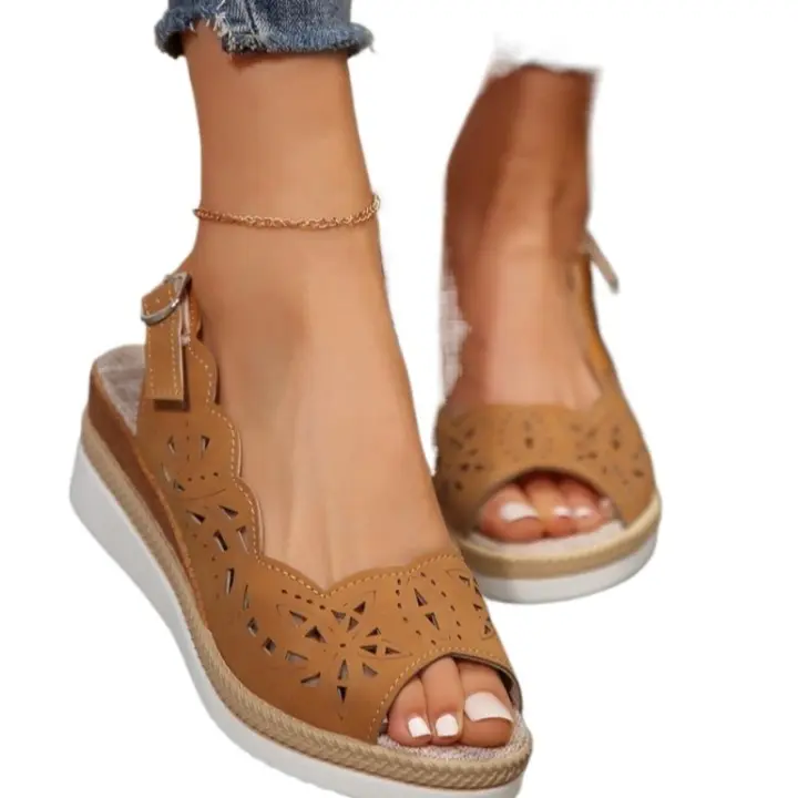 sandalias de cuña casual para mujer zapatos de verano - 1