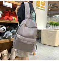 Mochila escolar de nylon impermeable de alta capacidad, simple y sólida, con cremallera Mahua, mochilas de alta calidad, bolsas - details 10