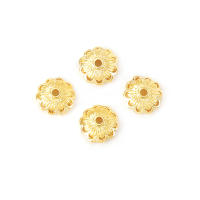 Tapas de cuentas de copos de nieve de latón de Color dorado de 18K, accesorios de alta calidad para manualidades, materiales para hacer joyas, sitio web oficial de Rosediy - details 1