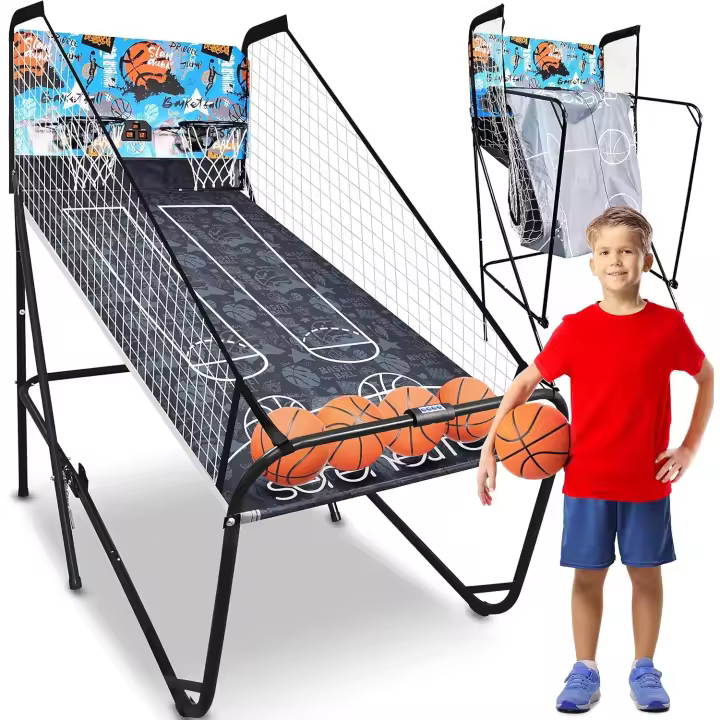 juego baloncesto, Marcador LED digital, Plegable, Para niños y Adultos, Ideal para interiores y exteriores - 1