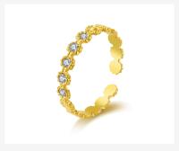 Anillos de acero inoxidable Vintage salvajes y gratis para mujer, anillo fino ajustable de lujo con cristal de boda, joyería de moda - details 6