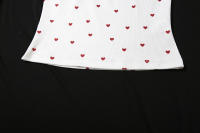 BUNO-Conjunto de 2 piezas con estampado de corazón cómodo de Nibber para mujer, cuello cuadrado, sin mangas, Crop Tops + Shorts elásticos, trajes de moda para niñas dulces - details 14