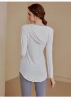 Ropa de Yoga para Mujer Top Deportivo, Camisa Holgada Informal, Chaqueta de Fitness con Capucha, Manga Larga, Secado Rápido - details 3