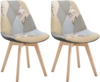 Silla Nórdica Multicolor con Resaldo Estilo Patchwork para Cocina BH29mf-4 - details 19