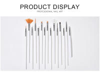 Set de Pinceles de Arte para Uñas KADS 15PCS Manicura Pedicura Diseño Suave con Cerdas de Nylon Adecuado para Pinturas Finas y Dibujos Líneas - details 1