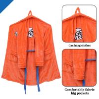 Albornoz de Anime japonés Son Goku 2024, pijamas Kakarotto de algodón suave para hombres y mujeres para invierno, cómodos e informales - details 0