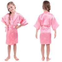 Verano casa simple casual camisón delgada chica V-cuello medio y largo cardigan albornoz pijamas de los niños falda fresca y cómoda - details 16