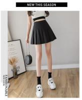 Falda plisada blanca para mujer de cintura alta, cierre de cremallera, estilo preppy, moda estudiantil, danzas en negro - details 6