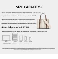 Nuevos bolsos de mujer de gran capacidad con diseño en contraste, bolsos de hombro con empalme casual y versátil, bolsas de mensajero de lona. - details 1