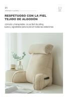 Almohada de Cabeza de Poliéster 100% Almohada de Lectura de Espalda con Soporte de Cuerpo - details 2