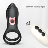 Embalaje privado SEXY Anillo de vibración para eyaculación retardada Control remoto de silicona Masturbador masculino Estimulación del punto G del clítoris Juguetes sexuales para hombre - details 3
