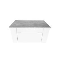 mesa centro elevable,  mesa con tapa color cemento, mesa de salón, mesa atractiva, mesa funcional