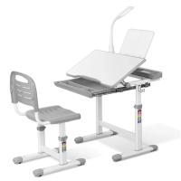 Escritorio para niños y estudiantes, mesa ergonómica y juego de descongelación, con cajón, soporte de lectura, lámpara LED regulable, altura ajustable - details 7