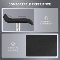 Taburetes de Cocina Giratorios 360° Altura Ajustable con Reposapiés Taburetes Altos con Asiento PVC para Comedor, Salón y Cafetería Negro+Negro - details 48
