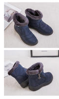 Nieve de gran tamaño para mujer, zapatos con forro de algodón, ots cálidos impermeables de corte medio - details 15