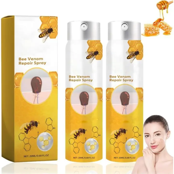 2PCS - Spray hidratante natural con veneno de abeja para mujeres y hombres para todo tipo de piel - 1