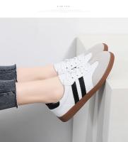Nuevos zapatos de mujer, zapatos planos informales a la moda, zapatos vulcanizados para mujer, zapatillas para caminar al aire libre, zapatos clásicos cómodos para mujer, negro y blanco - details 9