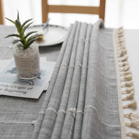 Mantel antimanchas rectangular, Diseño cuadrado de bordes para Decoración de mesa de Comedor - details 8