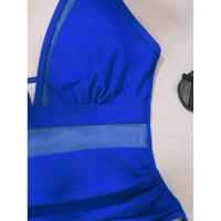 Bañador negro de una pieza para mujer, traje de baño de realce con Control de barriga, Tankini de una pieza - details 25