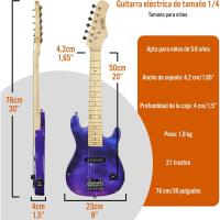 Paquete de Guitarra Eléctrica para Principiantes Tamaño 1/4 Amplificador Portátil de 5 W Cable - details 27
