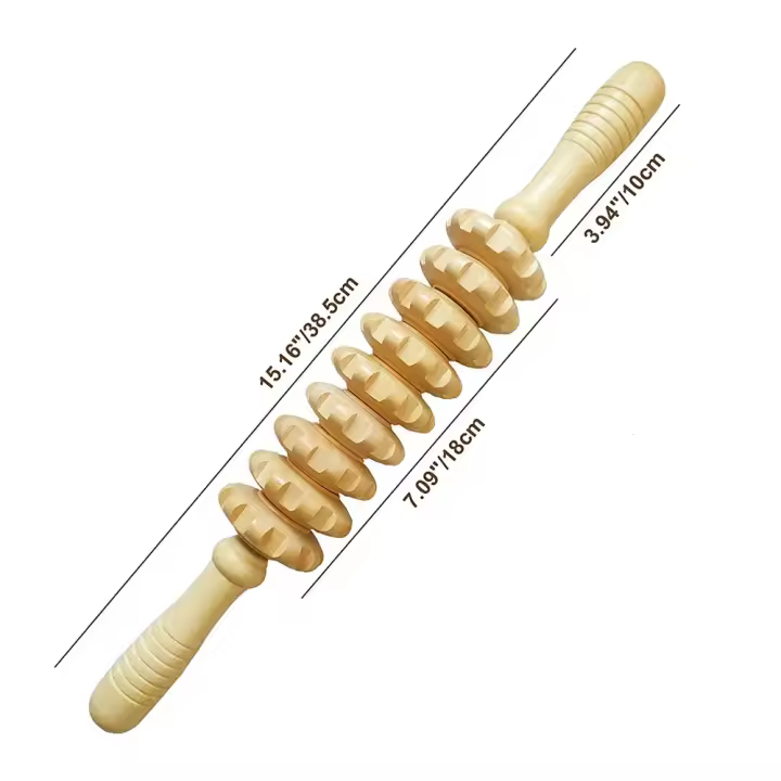Herramienta de Masaje Gua Sha de Haya Profesional Palo de Masajeador de Tejidos Suaves para Alivio del Dolor de Espalda, Brazos, Hombros Tratamiento de Salud Belleza - 1
