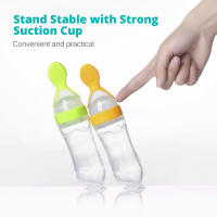Botella de Alimentación para Bebés SLAIXIU Cuchara de Leche para Entrenamiento Complemento Alimenticio Material de Silicona Estilo de Botella de Cuello Ancho - details 0