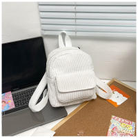 Mochila De terciopelo de pana para mujer, bolso escolar de versión coreana, sencillo, informal, pequeño, 2024 - details 38