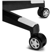 DR90 - Silla Gaming Profesional, Tejido Transpirable, reposabrazos 2D Acolchado, Base Nylon Reforzado, pistón Clase 4, cojín Lumbar y Cervical, Color Gris/Blanco - details 8