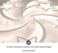 Luz de Techo Moderna de Estrella LEFAN 100CM Diseño LED Decorativo para Sala de Estar, Dormitorio, Iluminación del Hogar - details 11