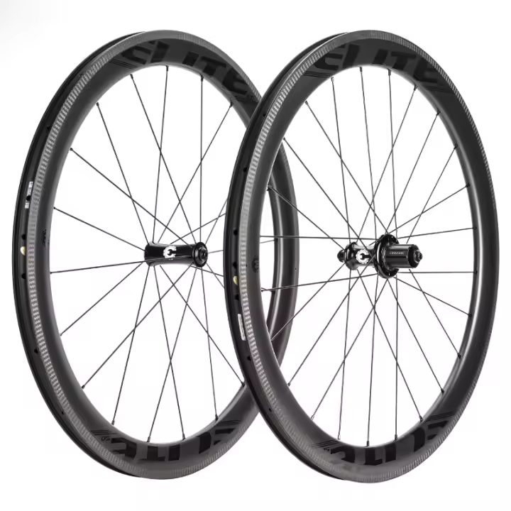 ELITEWHEELS-ruedas de carbono SLT Road, sin cámara juego de ruedas, Aero 3K, freno de sarga, rodamiento de cerámica, pilar de cubo, 1423 radios, Clincher - 1