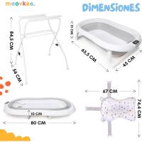 Bañera Plegable para Bebé de 80cm con Soporte Bañera de Bebé con Termómetro - details 4