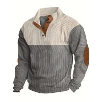 Ohsisa 2025 Primavera y otoño Sudadera con capucha deportiva informal de manga larga americana con cuello levantado para hombre - details 6