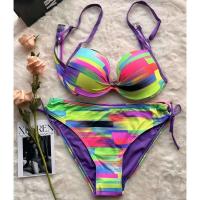 Bikinis arcoíris sexys, traje de baño push up para mujer, trío de baño, conjunto de bikini brasileño, ropa de playa, traje de baño para piscina - details 3