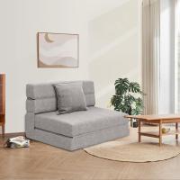 70 x 190 cm Sillón Cama Plegable, Sofá Cama Plegable con Espuma de Memoria y Almohada, Colchón de Suelo para Yoga, Oficina, Salón, Futon Sofá Cama Portada Lavable Unos, Gris Claro - details 57