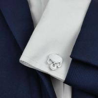 Gemelos de calavera de acero inoxidable para hombre, joyería de moda, TRE, camisa, mangas, botones, regalos de fiesta de Halloween - details 6
