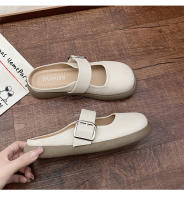 Baotou zapatillas mujer verano desgaste sentido avanzado, la nueva celebridad de Internet super fuego versátil fondo suave medio pie zapatillas - details 23