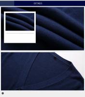 Chaqueta de hombre, suéter, cárdigan de algodón con cuello en V, suéter de punto fino para hombre - details 10