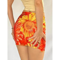 BUNO-Minifalda con estampado floral para mujer, ropa de verano, falda ajustada de tubo de cintura media, faldas bonitas para fiesta de noche, ropa de calle Y2K - details 9
