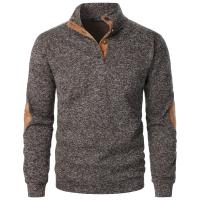 Top de suéter de punto casual de manga larga con cuello levantado para hombre de otoño e invierno - details 21