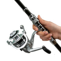 Combos de caña de pescar con caña telescópica, carretes giratorios, bolsa de transporte para viaje, para pesca de agua - details 2