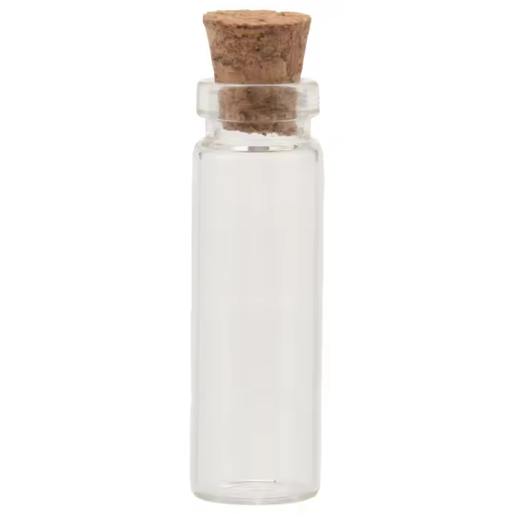 20 piezas 11X32Mm pequeñas Mini botellas de vidrio con corcho Vacío claro viales 2Ml - 1