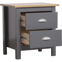 stock Comoda de Noche de 5 cajones en Gris/Roble - details 7