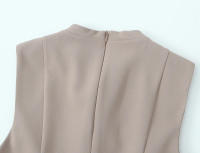TRAFZA-suéter plisado versátil con un solo cuello para mujer, Jersey ajustado con adornos de Metal, diseño elegante, 2025 - details 9