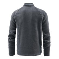Chaqueta de lana con cuello levantado para hombre, Tops sólidos de moda para mantener el calor al aire libre, Jersey informal sencillo y cómodo para otoño e invierno - details 4
