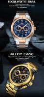 Reloj de Cuarzo Impermeable Correa de Acero Inoxidable Empleado en Casual Luminoso - details 3