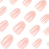 Uñas postizas de almendra rosa brillante, uñas populares de larga duración para principiantes en arte de uñas - details 0