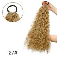 Peluca de cola de caballo Afro rizada permanente de maíz, extensión de cola de caballo, banda para el cabello, cola de caballo rizada ondulada larga, postizo de cola de poni Natural falso - details 10